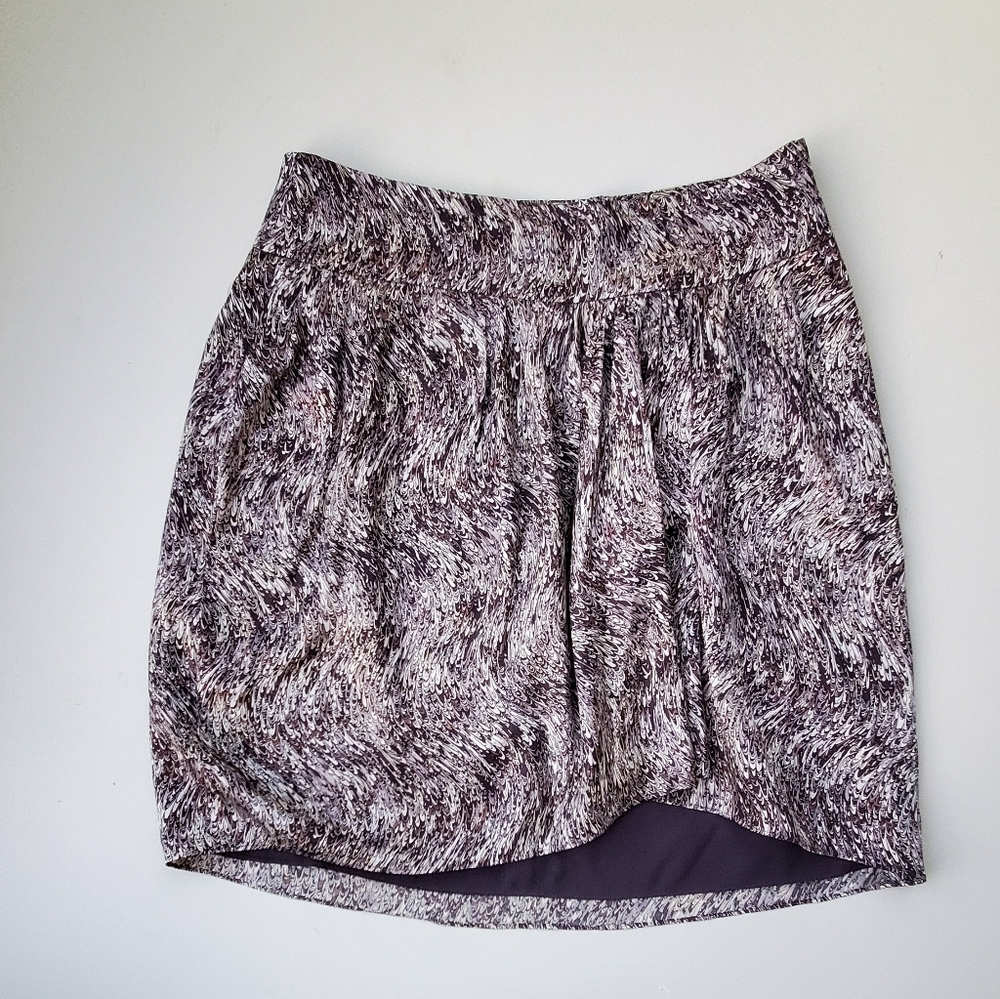 Silk Mini Skirt | pleated | asymmetrical | lightweight